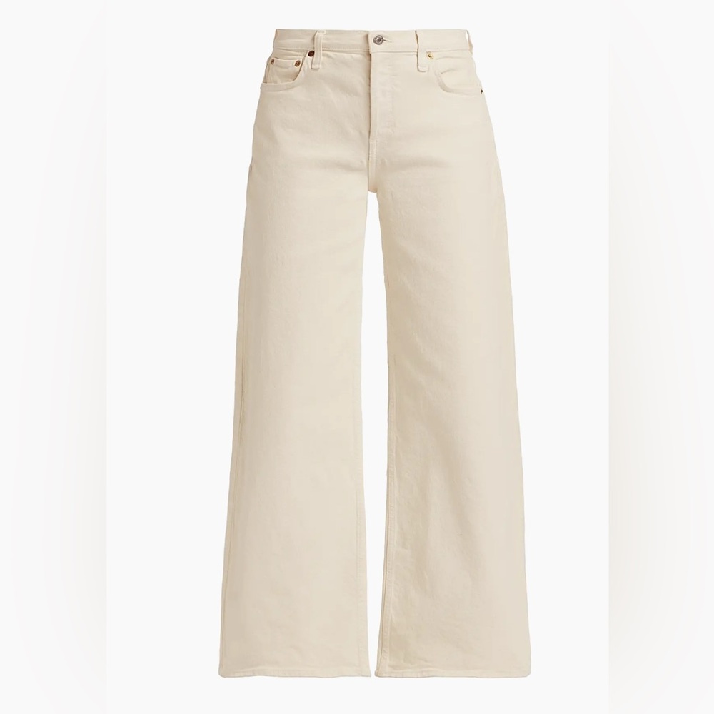 Weekday white/cream wide leg jeans